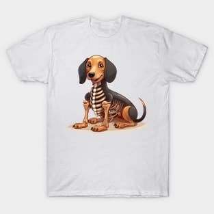 Skeleton Dachshund Dog T-Shirt